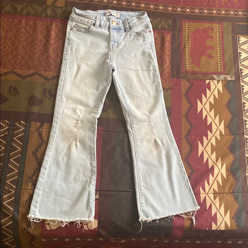 Celebrity Pink Blue Distressed Jeans